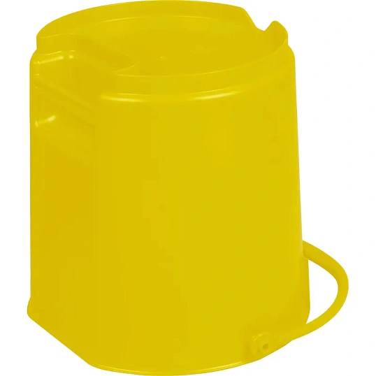 Ведро FBK 15л желтое, армир. пластик противоударный, круглое, 80101-4