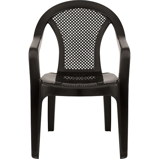 Кресло PR_Decorona DeVeranda 540x535x785 мм, круглая сетчатая спинка орех