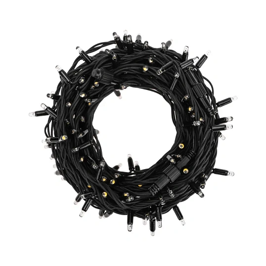 Гирлянда светодиодная Дюраплей LED 20м 200 LED черный каучук Синий 315-153