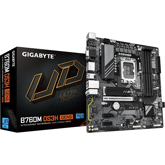 Материнская плата Gigabyte B760M DS3H GEN5, s1700, B760, 4xDDR5, mATX
