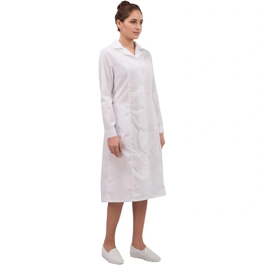Халат для медицинского персонала жен. м04-ХЛ цв.бел. (р.40-42) 158-164