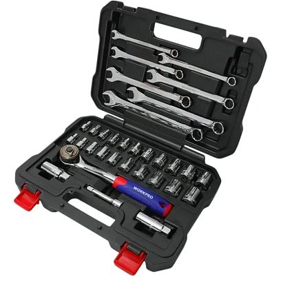 Набор инструментов 32предмета (метрический/дюймовый инструмент3/8),WP202528