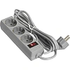 Сетевой фильтр ExeGate SP-3-3G 3р/3м, 10А/2,2кВт,серый(EX221180RUS)