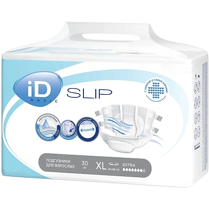 Подгузники для взрослых (XL) Large iD Slip Basic 30шт/уп