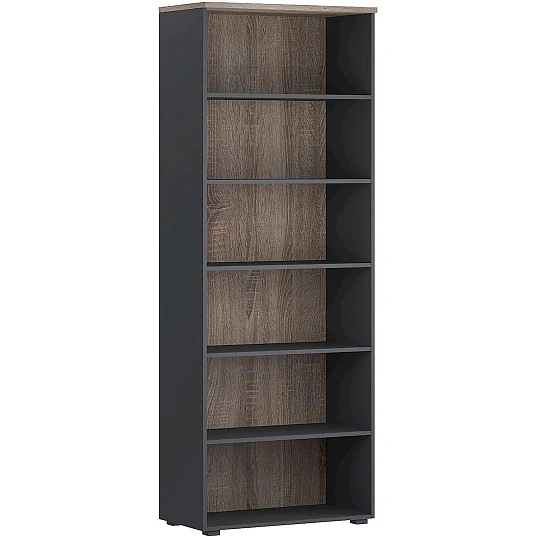 Стеллаж Комус Мебель К-Loft 241H003 786х420х2106 дуб сонома темн/графит