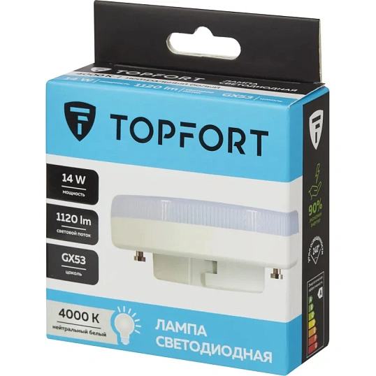 Лампа светодиодная Topfort GX53 14W 4000K