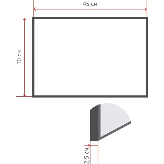 Доска магнитно-маркерная 30х45 Attache Wood дерев.рама