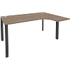 Стол ONIX-П правый П на металлокаркасе O.MP-SA-4R аризона дуб/антрацит