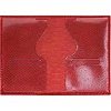 Обложка для паспорта нат.кож, красн,  Железный Питон