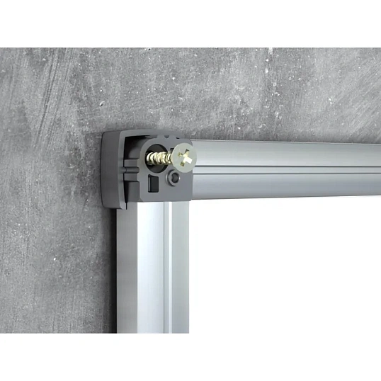 Доска для информации комб.пробковая/магн-маркерн лак 90х120см алюм.р Combo