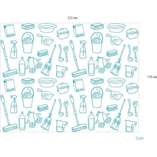 Салфетки хозяйственные Luscan спанлейс 45г/м2, 25х30см, 100л/рул