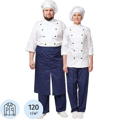 Куртка поварская универс. у14-КУ белая (р.60-62) р.158-164