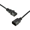 Кабель питания C13(F)-C14, 10А, 0,75мм2, 1.8м, чер (OPC002)