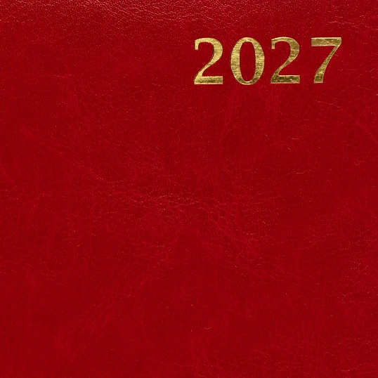 Ежедневник датированный 2027 Attache А5 168л 143x210 бордов (золотист срез)