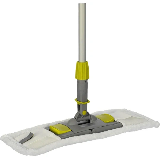 Держатель МОПа универс/зажимы, пластик LuscanProf  40х11см, серый/желтый