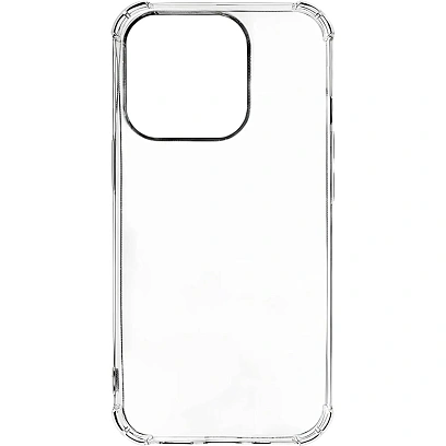 Чехол клип-кейс PERO силикон для Apple iPhone 15 прозрачный усиленный