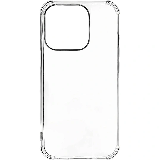 Чехол клип-кейс PERO силикон для Apple iPhone 15 прозрачный усиленный