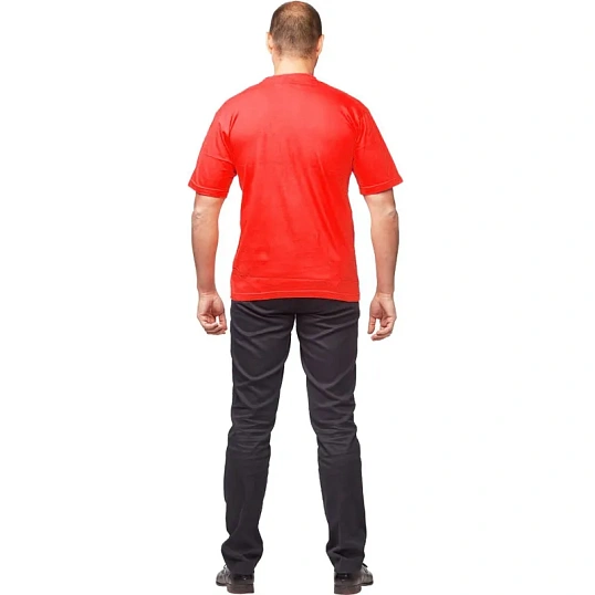 Футболка (160 г.) с кор.рукавом красн.(M)