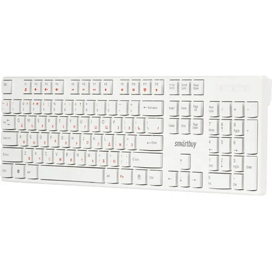 Клавиатура Smartbuy ONE 238 проводная мультимедийная USB белая (SBK-238U-W)