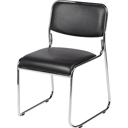 Стул BN_TQ_Стул Echair-802 VP к/з черный,без подл., хром