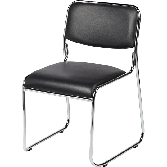 Стул BN_TQ_Стул Echair-802 VP к/з черный,без подл., хром