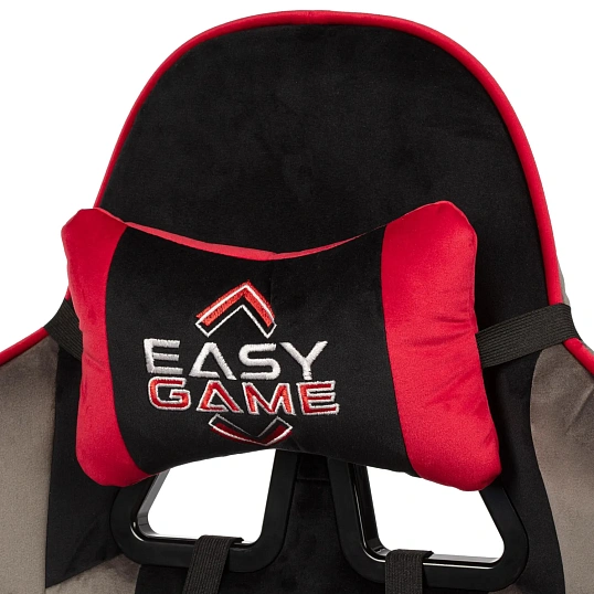 Кресло БР Комус Мебель Easy Game EGAME-908 LT ткань черный/красный, пластик
