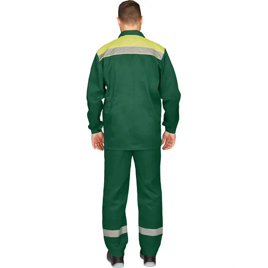 Костюм рабочий летний муж. л16-КПК с СОП зел/желт (р.44-46) 182-188