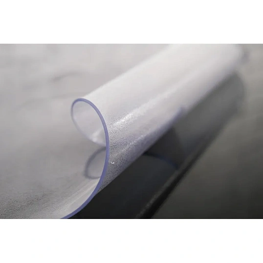 Скатерть на стол гиб.стекло Dekorelle 100х60см рифленая толщ 0,8мм прозрач