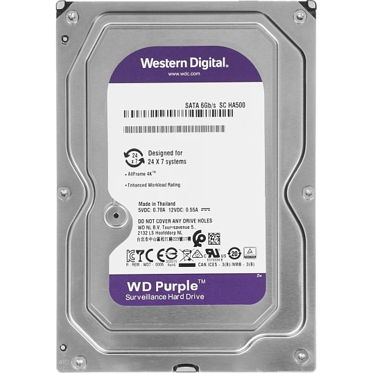 Жесткий диск WD Purple Pro 4TB 3,5 128MB(WD44PURZ)