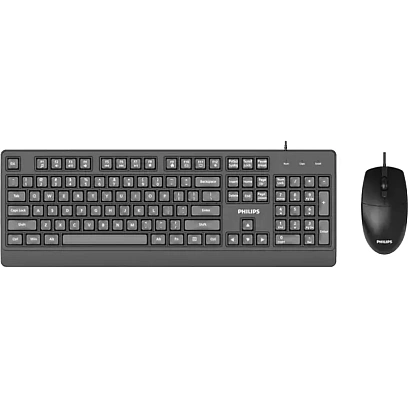 Набор клавиатура+мышь Philips (SPT6247B/60)проводн. USB 104кл 1600dpi чер