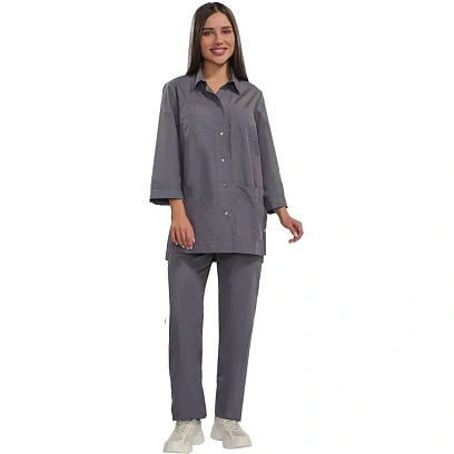 Костюм для горничных и уборщиц жен.У26 КБР серый 58 (170-176)