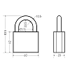Замок навесной УЗК Аллюр ВС2С-601 (60xd=10,5) сталь черный (3кл)