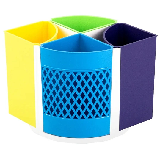 Подставка-органайзер д/канц.мелочей Attache Bright Colours 8отд вращ ассорт