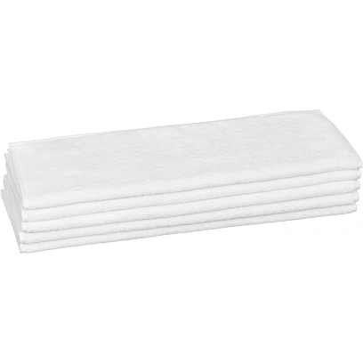 Полотенце Luscan махровое 50х70, 500 гр/м2, Oтель белый, Турция, 5 шт/уп