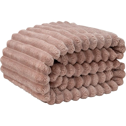 Покрывало 200х220 BRAVO Family велсофт Волна г/к №91 пудровый в пакете