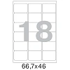 Этикетки самоклеящиеся  66,7х46 мм/18 шт. на лист А4  50листов