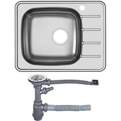 Мойка Комплект Юкинокс Гранд GRM600.480 -GT6K 2L&S701 с выпуском нерж сталь