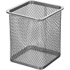 Подставка-стакан Attache 100х80x80мм квадратная металл сетка серебр