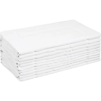 Набор полотенец махровых ножки Luscan/Oтель 650г/м2, 50х70 бел, 10шт/уп