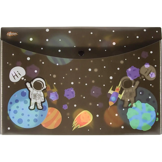 Папка-конверт на кнопке А4 №1 School Space time 2шт/уп