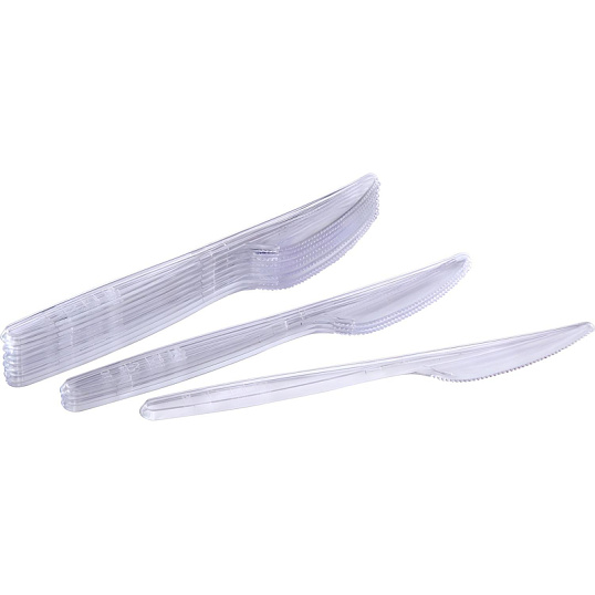 Нож одноразовый 180мм прозрачный, ПС, 2000 шт/кор