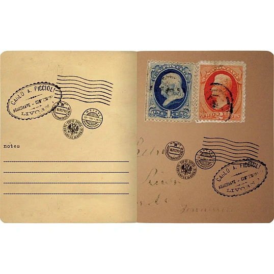 Тетрадь общая А5 ,48л, клетка,скрепка, МАРКИ МИРА, 5 шт в уп,7-48-619/5