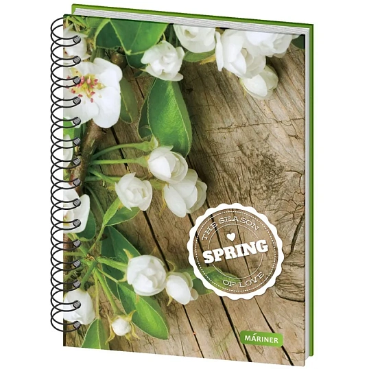 Бизнес-тетрадь Spring А5,120л, клетка, Mariner на спирали, 0018