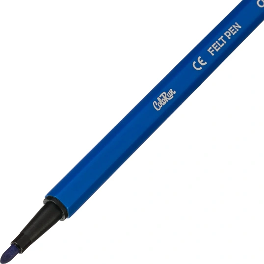 Фломастеры Deli EC157-24, 6-гранные, вентилируемый колпачок, 24 цв/наб