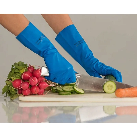 Перчатки резиновые Vileda Profes латекс синий рL 100754/174355,ПС