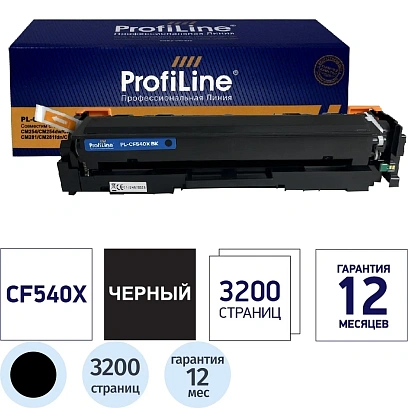 Картридж лазерный ProfiLine 203X CF540X чер.пов.емк. д/ HP CLJ Pro M254/280