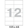 Этикетки самоклеящиеся 105х48 мм/12 шт. на листе А4 (100 лист