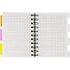 Бизнес-тетрадь 140л,кл,А6,SPIRAL BOOK Розовый,евроспир,обл.пласт,разд.84117