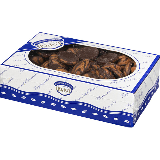 Печенье Овсяное Полет мини декор. темной глазурью, 600г