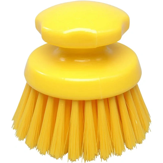 Щетка ручная FBK круглая скребковая жесткая D125мм желтая 54154-4